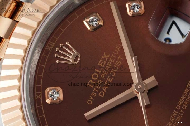Jubilee Edition Dial VR3235 904L JDF RG V2 Steel Diamonds SS 41 RG Bracelet SS 1:1 Best DateJust Brown on 0828
